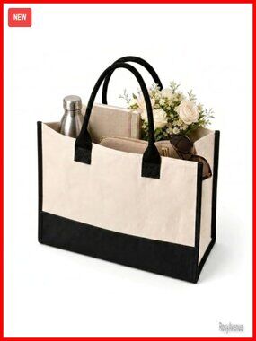 Personalized Monogram Canvas Tote Bag for Women Large Cotton Utility Tote